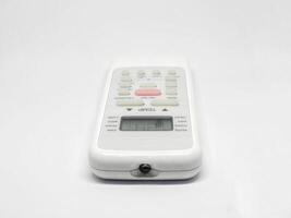 Remote control for air conditioner in isolated white background. Full depth of field. photo