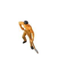 Miniature construction worker isolate on white background with clipping path 10 photo