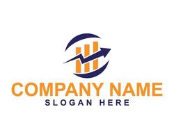 Accounting and Investment Logo Design with Financial Growth and Tax Icons vector