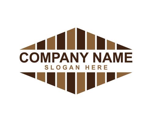 Modern Flooring Logo Design with Parquet Tiles and Pattern Icon