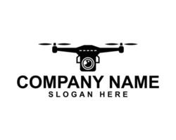 Modern Drone Technology Logo Design with Camera and Minimalist Design vector