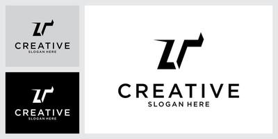 LT or TL initial letter logo design . vector