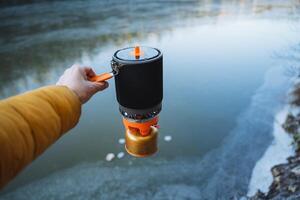 Camping Camping Quick Cooking Burner, Cooking System, Gas Burner for Camping. photo