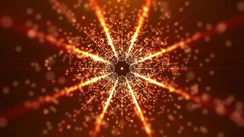 Digital tunnel of flickering particles, traveling in cyberspace, flying in a digital technological tunnel. video
