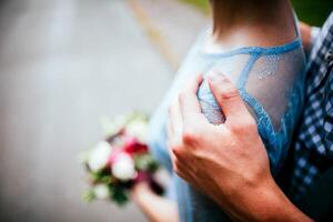 Close-up of a woman and a man holding out their hands, two people holding hands. The symbol is a sign of sincere feelings, a loved one. the concept of true friendship, outdoors photo
