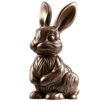 Bronze rabbit figurine, intricately designed png