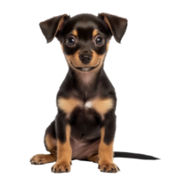 Cute puppy sitting on a clean background png