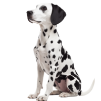Dalmatian seated in a studio setting png