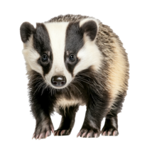 A badger is curiously exploring its environment png
