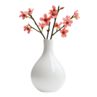 Cherry blossom arrangement in a simple vase png