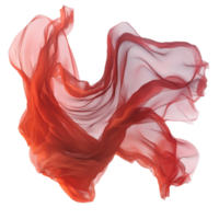 Red fabric forms a captivating abstract png