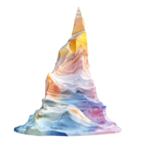 vistoso montaña escultura en vibrante diseño png