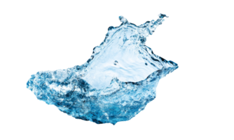 Water splash creating dynamic shapes and patterns png
