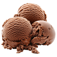 Savoring scoops of chocolate ice cream png