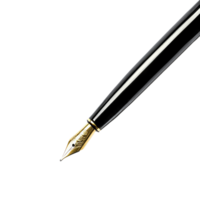 Intricate nib design of an elegant pen png