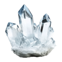Collection of shining clear crystals on a base png