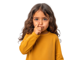 Child making an amusing gesture with finger png