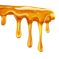 Golden honey drips with a silky texture png