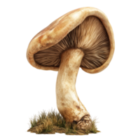 Large mushroom growing in a grassy area png
