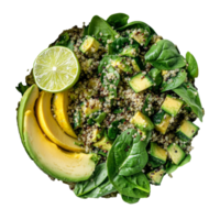 Nutritious quinoa salad with lime png