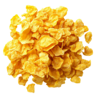 Crispy corn flakes served fresh for breakfast meal png