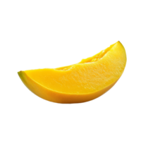 Fresh yellow melon slice on a plain background png