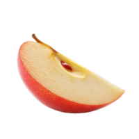 Juicy red apple slice with a smooth texture png