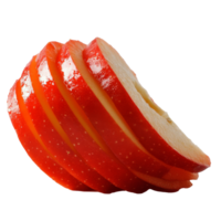 Slices of red apple stacked neatly for display png