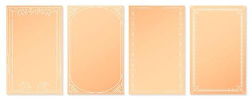 Set of borders with oriental ornaments. illustration. vector