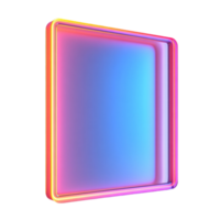 Neon Light Box with a Transparent background png