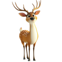Cute Cartoon of Rudolph the Red-Nosed Reindeer png