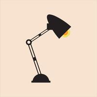 Color Table lamp art illustration vector