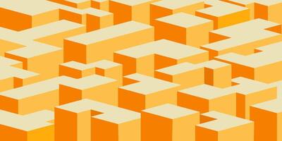 An abstract orange and white background with cubes vector