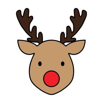 Reindeer Flat Icon vector