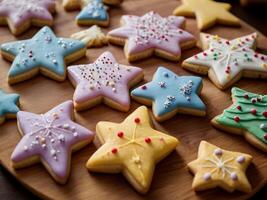 Star shape icing cookie photo