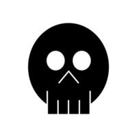 A skull with a black face on a white background vector