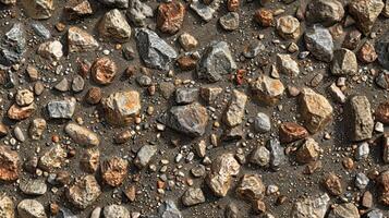 Seamless texture of gravel and dirt. photo