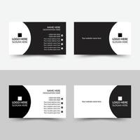 Clean and Simple Business Card design, black and white simple visiting card vector