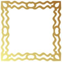 abstract square frame Vintage golden lines, borders and corners on white background. vector