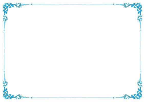 blue vintage frame abstract pattern Winter frame for cards. Borders