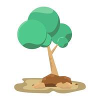 tree drawing minimalist elements Nature graphic elements vector