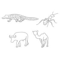 Animal Tracing Line vector