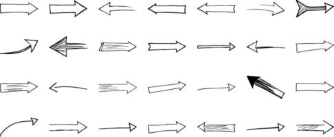 A dynamic collection of hand-drawn arrows, designed to inspire and empower creativity. vector