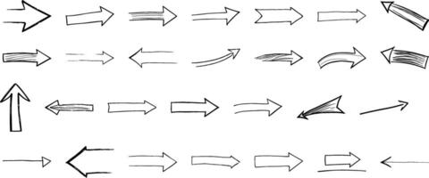 A high-resolution collection of hand-drawn arrows, available for instant download and use in various software applications. vector