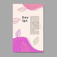 Nature background poster design template in pastel color vector