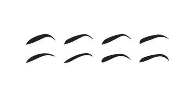 Set of eyebrow collection, eyebrows icon, Cartoon eyebrows shapes, thin, logo, Classic eyebrows, brow makeup shaping illustration set. vector