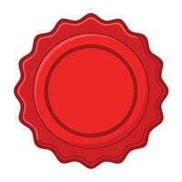 a red seal with a flat top vector