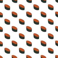 Seamless pattern with sushi for decorative print, wrapping paper, menu, wallpaper and fabric vector