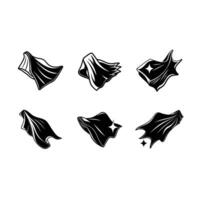 Cleaning Cloth - and Linocut Silhouette Design vector