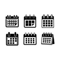 Calendar and Linocut Silhouette Design vector